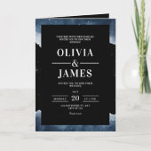 Sterrennacht huwelijksuitnodiging, hemelse bruilof (Voorkant)