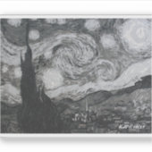 Sterrennacht I Vincent van Gogh Sticker (Voorkant)