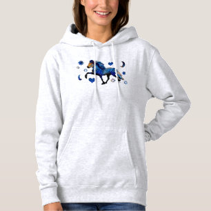 Sterrennacht IJslands paard Hoodie