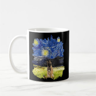 Sterrennacht impressionist - Dog Belgian Tervuren Koffiemok
