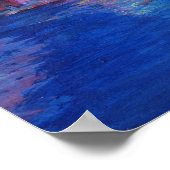 Sterrennacht in Chicago Illinois met Lake Michiga Poster (Hoek)