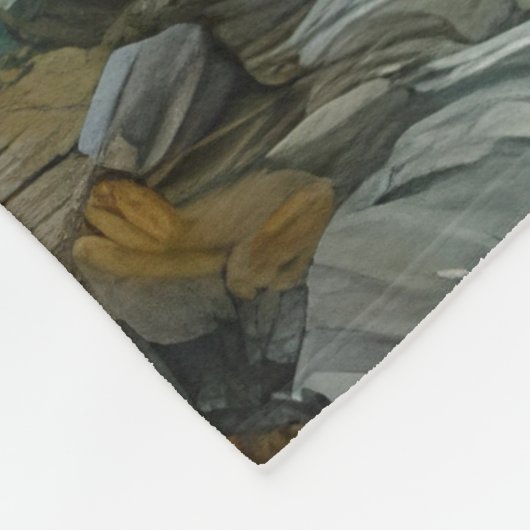 Sterrennacht in de Rocky Mountains Fleece Deken (Hoek)