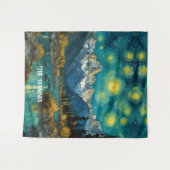 Sterrennacht in de Rocky Mountains Wandkleed (Voorkant (horizontaal))