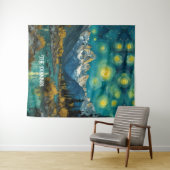 Sterrennacht in de Rocky Mountains Wandkleed (In Situ (horizontaal))