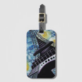 Sterrennacht in het Label Paris Bag Bagagelabel (Voorkant (verticaal))