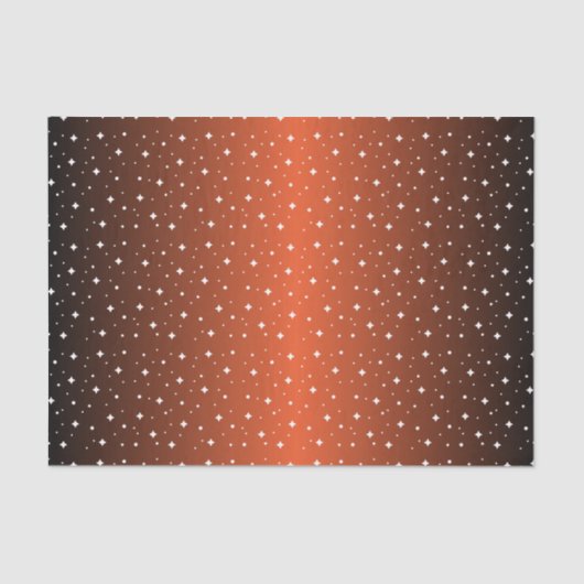 Sterrennacht in het Sinaasappel Shiny Burnt Tissuepapier (Voorkant)
