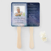 Sterrennacht in liefdevolle geheugen begrafenispro handwaaier (Voorkant en achterkant)