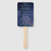 Sterrennacht in liefdevolle geheugen begrafenispro handwaaier (Achterkant)