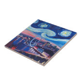 Sterrennacht in Londen Tegeltje (Zijkant)