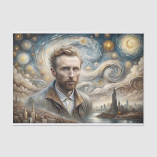 Sterrennacht in New York decoupage Tissuepapier (Voorkant)