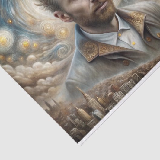 Sterrennacht in New York decoupage Tissuepapier (Detail)