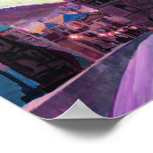 Sterrennacht in Praag op Charles Bridge Poster (Hoek)