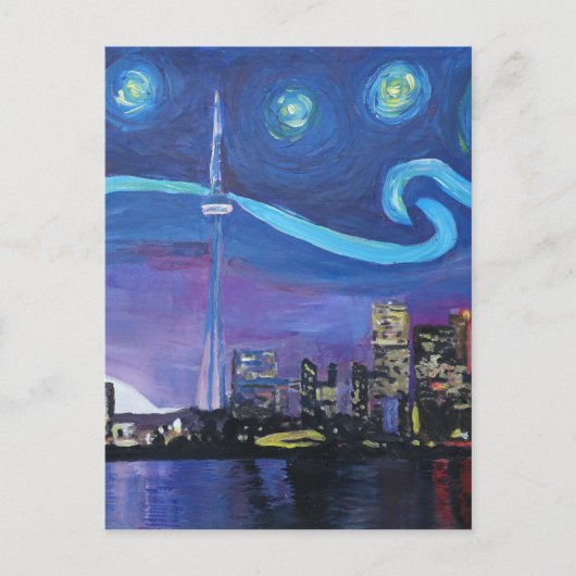 Sterrennacht in Toronto met Van Gogh Inspirations Briefkaart (Voorkant)