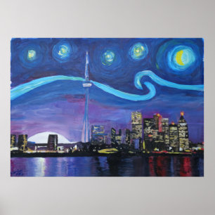 Sterrennacht in Toronto Poster