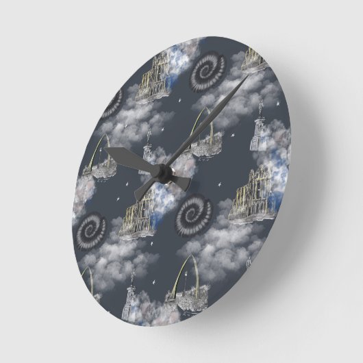 Sterrennacht in Whitby wandklok (Hoek)