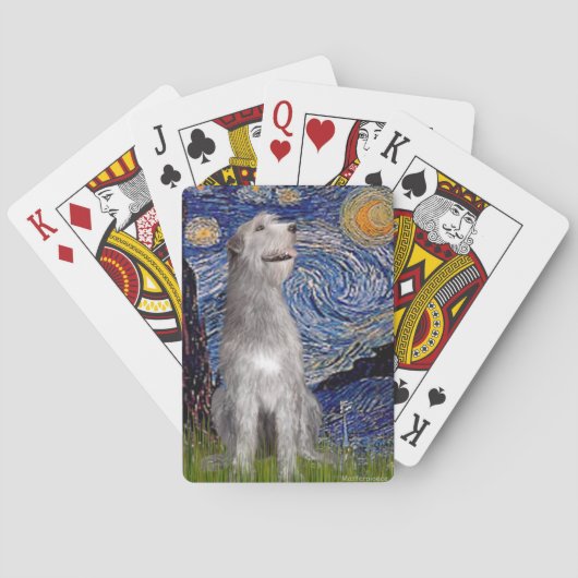 Sterrennacht - Irish Wolfhound Speelkaarten (Achterkant)