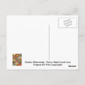 Sterrennacht Israel Hamsa Briefkaart (Achterkant)