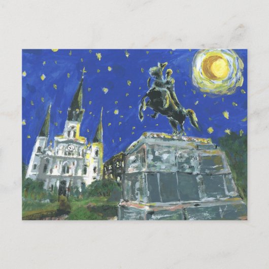 Sterrennacht Jackson Square Briefkaart (Voorkant)