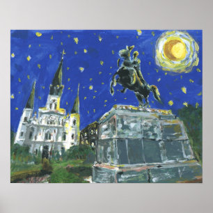 Sterrennacht Jackson Square Poster