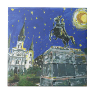 Sterrennacht Jackson Square Tegeltje