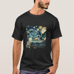 Sterrennacht Japanese Aesthetic Dragon Tokyo Japan T-shirt