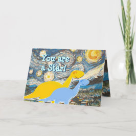 Sterrennacht Je bent een Star Dinosaurs Kaart