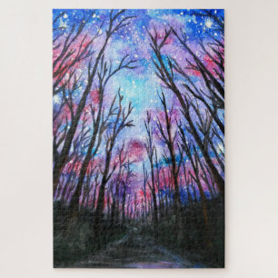 Sterrennacht Jigzaag Puzzle Painting Legpuzzel