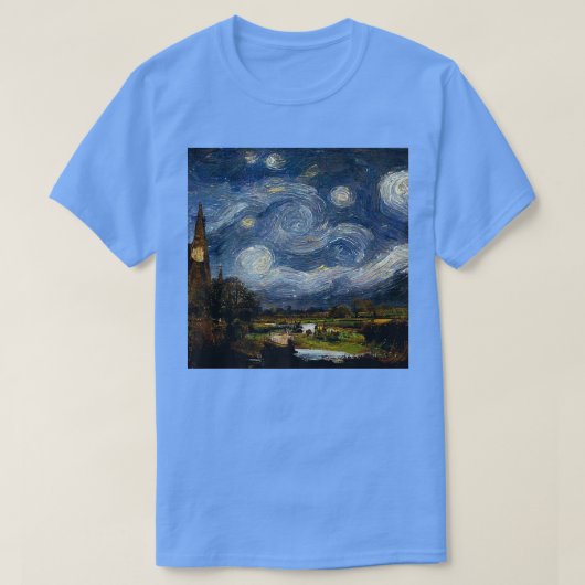 Sterrennacht John Constable Premium T-Shirt (Design voorkant)