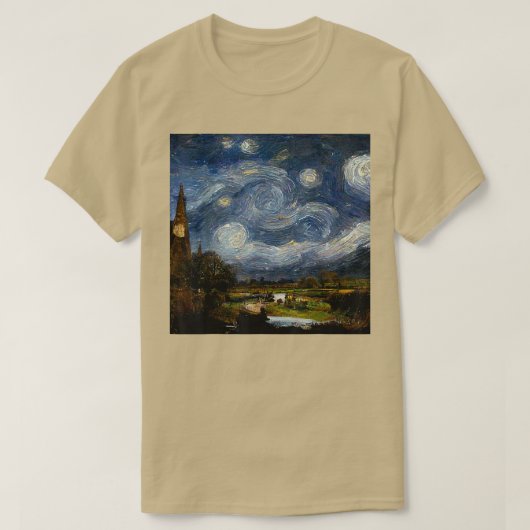 Sterrennacht John Constable T-shirt (Design voorkant)