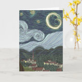 Sterrennacht Kaart (Gele Bloem)