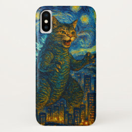 Sterrennacht Kaiju Catzilla Cat iPhone iPad Case