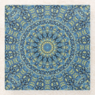 Sterrennacht Kaleidoscoop 2 Glazen Onderzetter