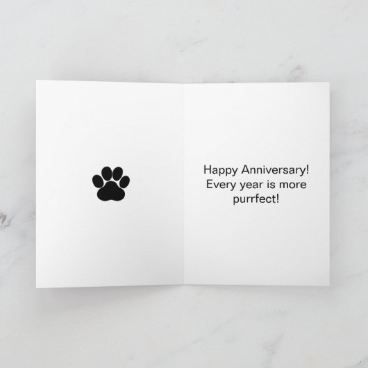 Sterrennacht Kat Jubileum Kaart (Binnen)