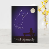 Sterrennacht Kat Kat Sympathie Kaart (Gele Bloem)