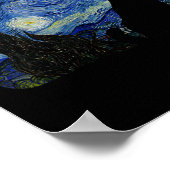 Sterrennacht Kat Shirt Van Gogh Kat Liefhebber Kat Poster (Hoek)