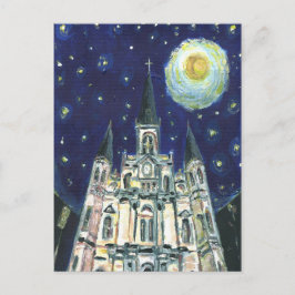 Sterrennacht kathedraal briefkaart