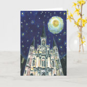 Sterrennacht kathedraal kaart (Gele Bloem)