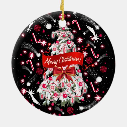 Sterrennacht Keramisch Ornament (Achterkant)