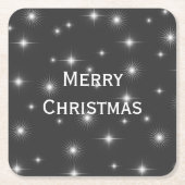 Sterrennacht kerst kartonnen onderzetters (Voorkant)