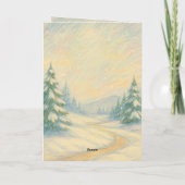 Sterrennacht Kerst Kerst Kaart (Achterkant)