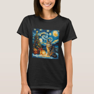 Sterrennacht Kerst Noors Bos Art Van Go T-shirt
