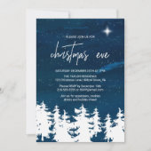 Sterrennacht kerstavond kaart (Voorkant)