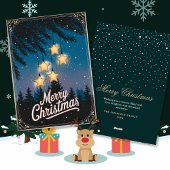  Sterrennacht Kerstgroeten Vakantie C Feestdagenkaart