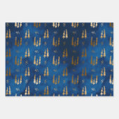 Sterrennacht kerstinpakpapier inpakpapier vel (Voorkant)