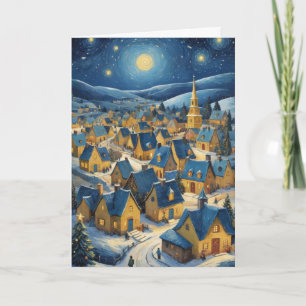  Sterrennacht kerstkunst Kaart
