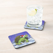 Sterrennacht Kerstmis Bier Onderzetter (Rechterzijde)