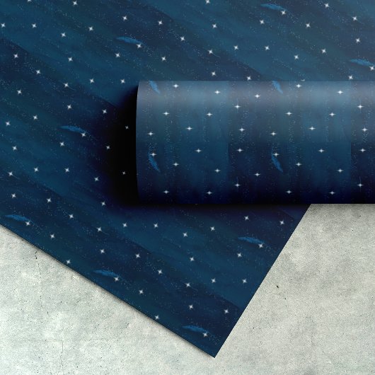 Sterrennacht Kerstmis Cadeaupapier