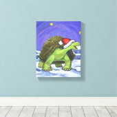 Sterrennacht Kerstmis Canvas Afdruk (Insitu (Houten vloer))