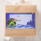 Sterrennacht Kerstmis Etiket (Insitu)