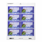 Sterrennacht Kerstmis Etiket (Full Sheet)